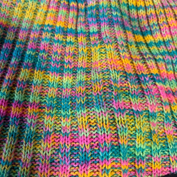 Forbusite Slouch Hood multicolored ribbed beanie toboggan lined sock hat… - Picture 5 of 12